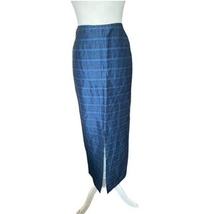 Kaliko Womens Vintage Long Maxi Linen Silk Blend Skirt Size 12 Made In England